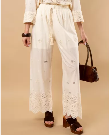 Pantalon brodé