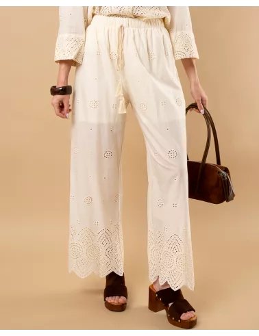 Pantalon brodé