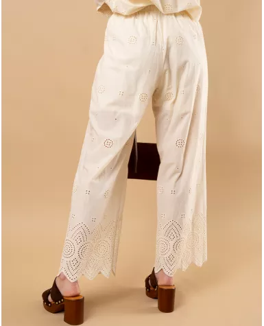 Pantalon brodé