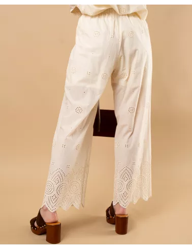 Pantalon brodé