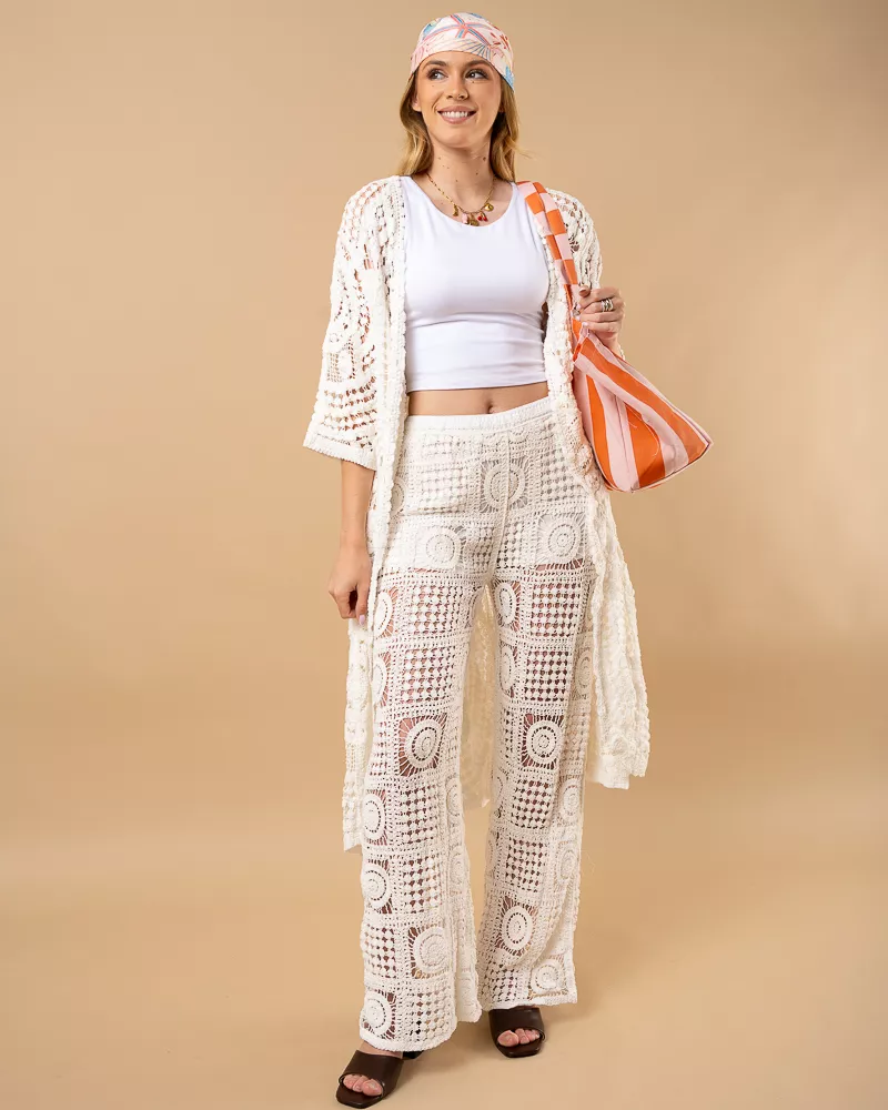 Pantalon macramé