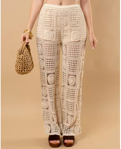 Pantalon macramé