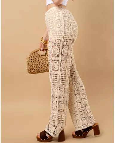 Pantalon macramé