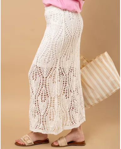 Jupe longue macramé