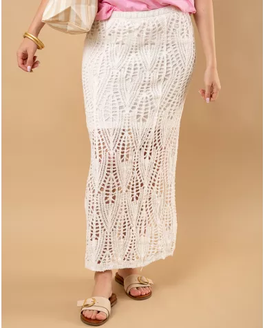Jupe longue macramé