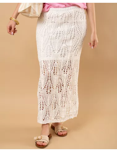 Jupe longue macramé