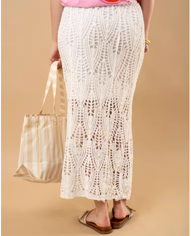 Jupe longue macramé