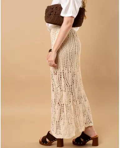 Jupe longue macramé