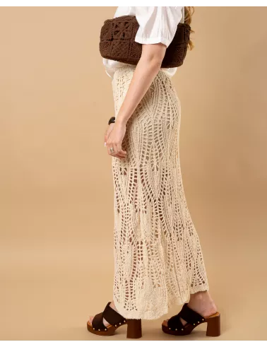 Jupe longue macramé