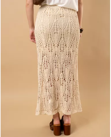 Jupe longue macramé