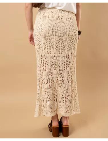 Jupe longue macramé