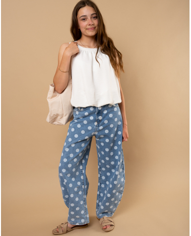 Jean balloon pois