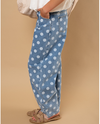 Jean balloon pois