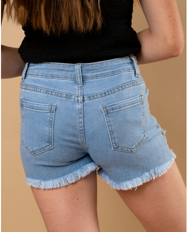 Short jean cœurs