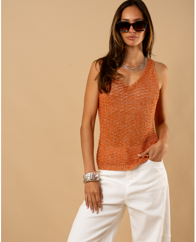 Débardeur maille lurex