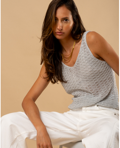 Débardeur maille lurex
