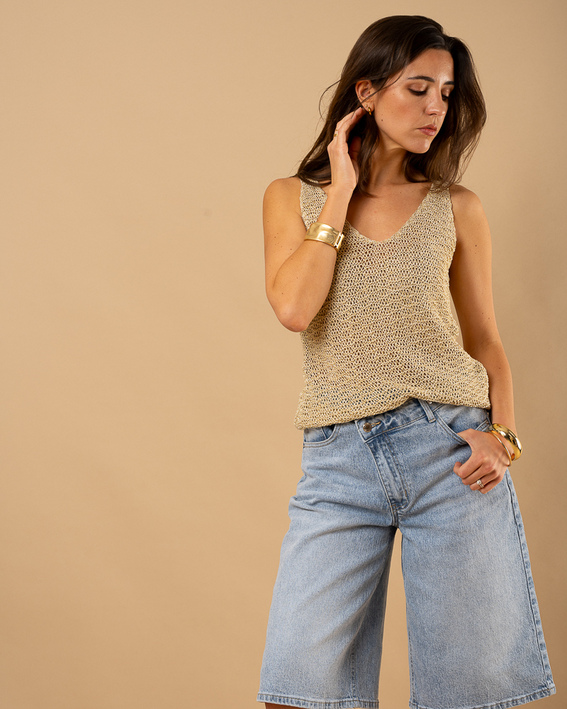 Débardeur maille lurex