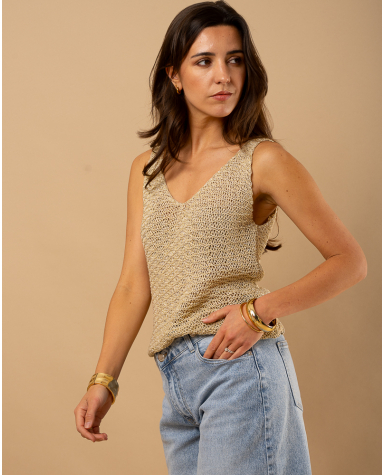 Débardeur maille lurex