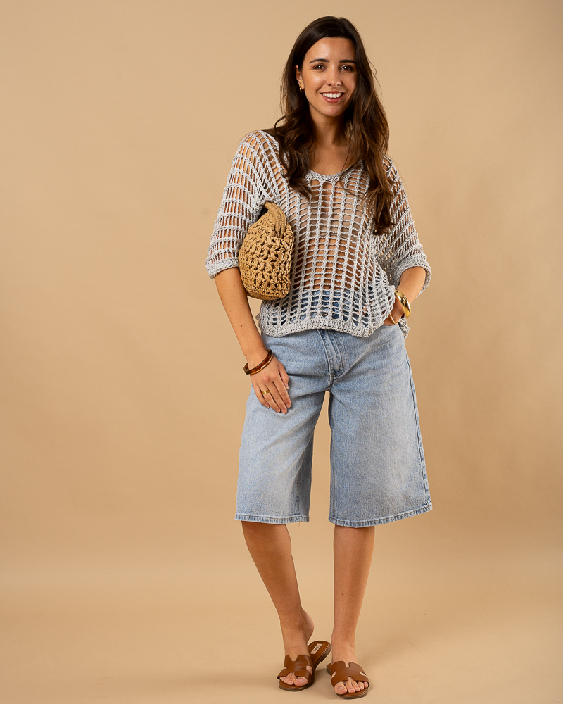 Oversize ajouré lurex