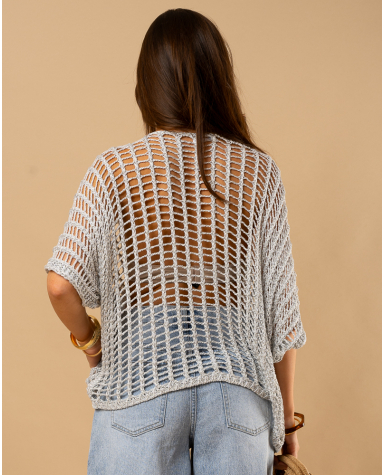 Oversize ajouré lurex