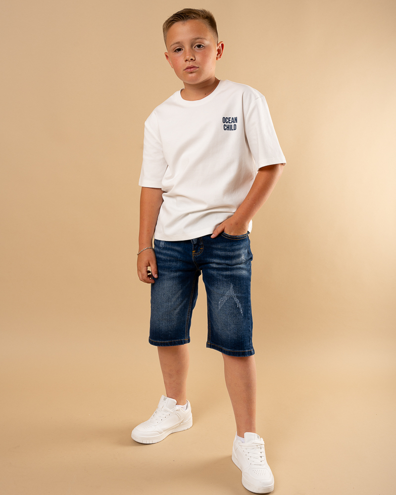 Short jean brut