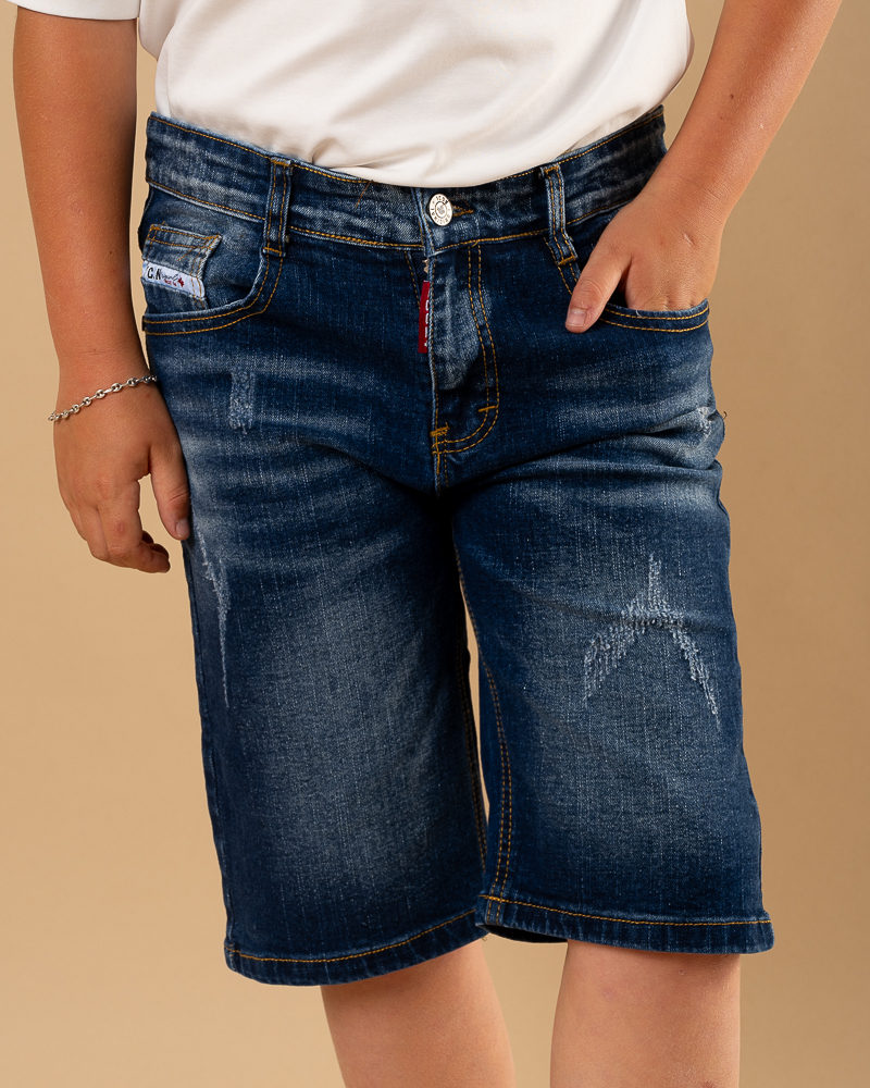 Short jean brut