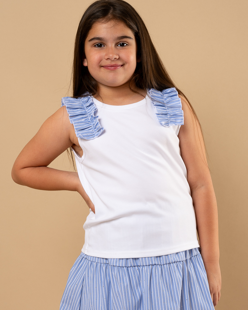 T-Shirt épaules rayées