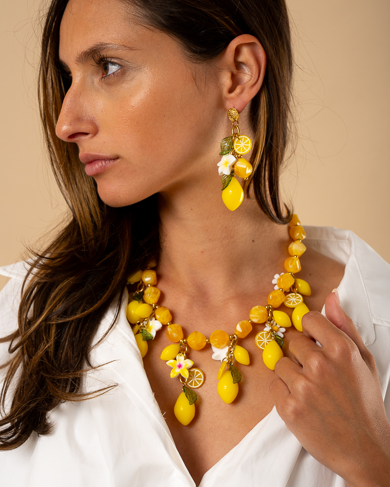 Boucle d'oreilles citrons