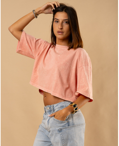 Cropt top délavé