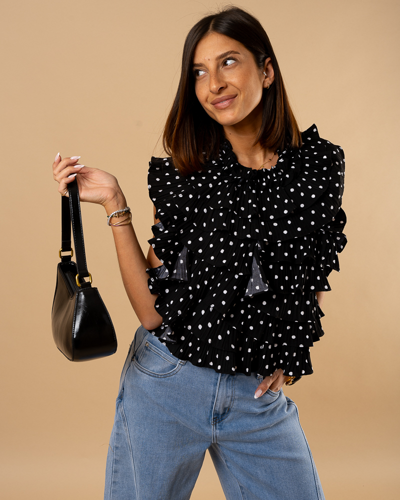 Top froufrou pois