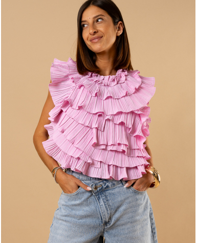 Top froufrou rayé Top froufrou rayé