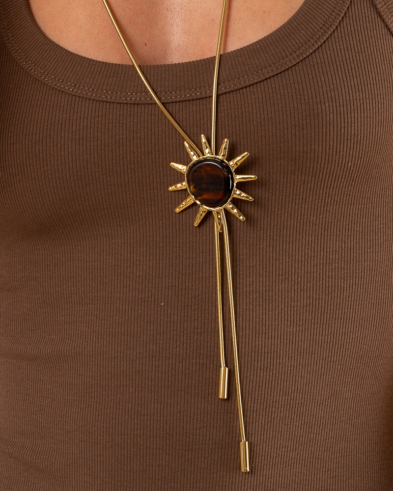 Collier long soleil