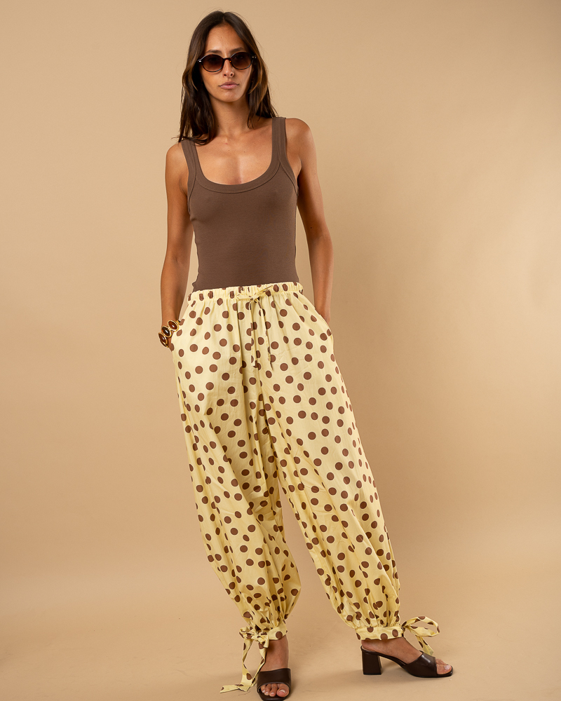 Pantalon lacet pois Pantalon lacet pois