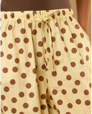 Pantalon lacet pois Pantalon lacet pois