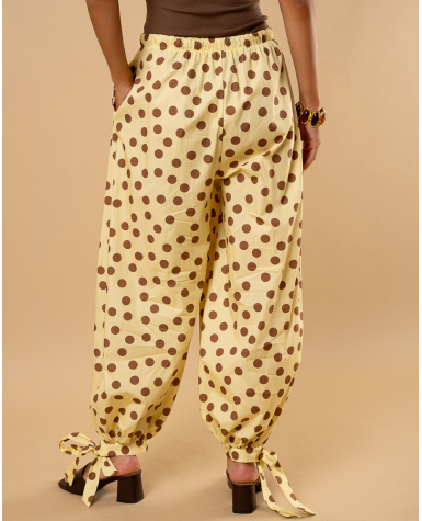 Pantalon lacet pois Pantalon lacet pois
