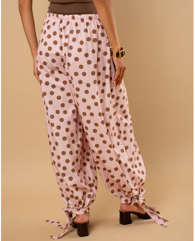 Pantalon lacet pois Pantalon lacet pois