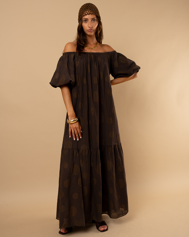 Robe épaules pois