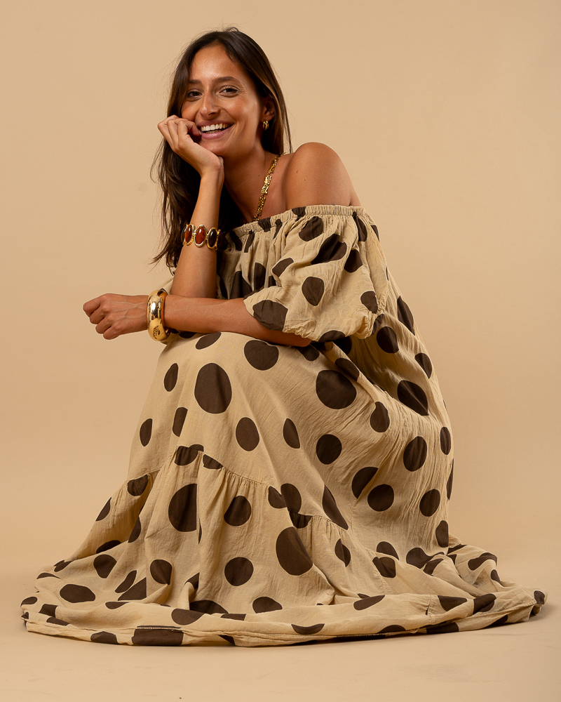 Robe épaules pois