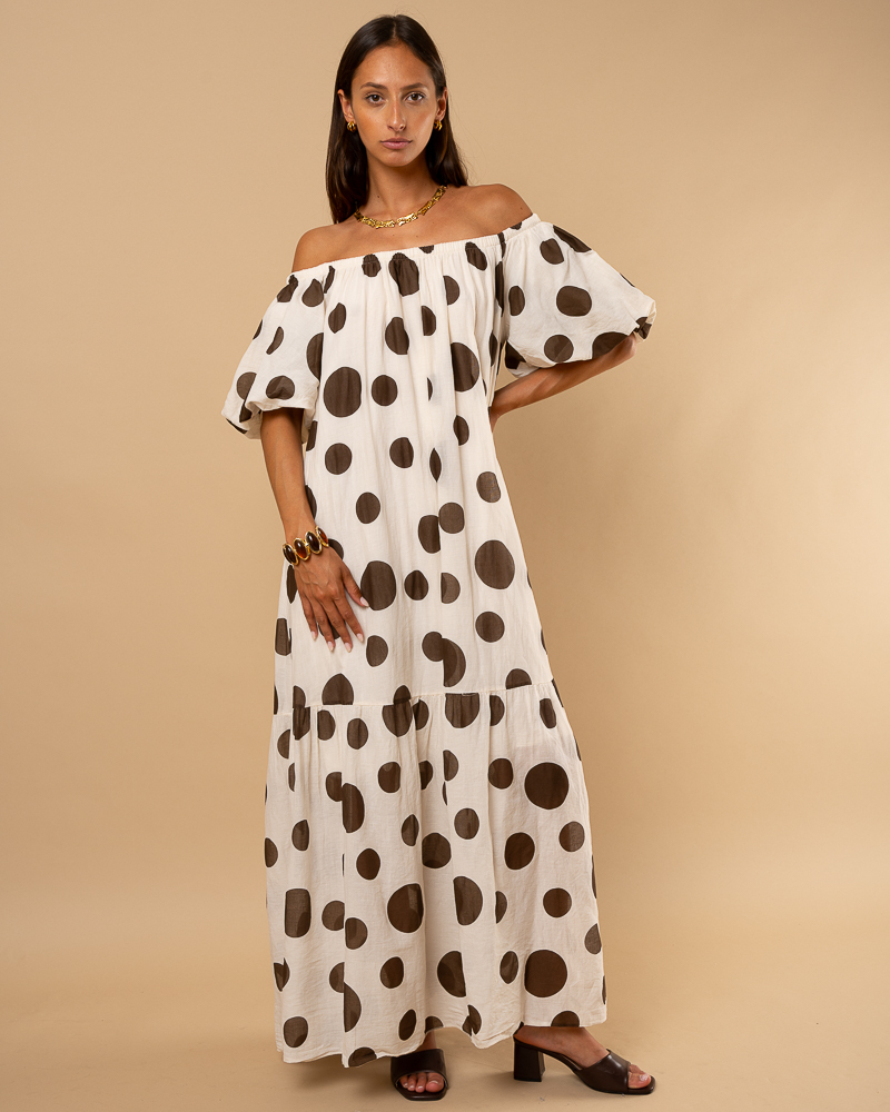Robe épaules pois