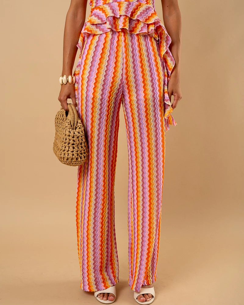 Pantalon multicolore